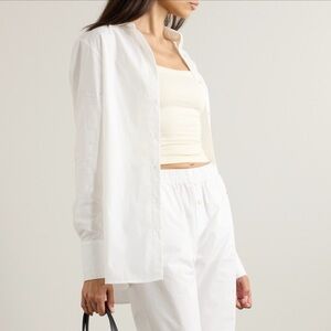 NWT Eterne - Poplin Oversized Button Down, White, M/L